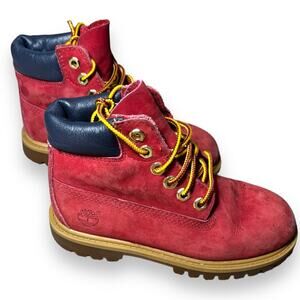 Timberland RARE Youth Red Leather Boot